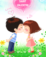 Gif animé Saint Valentin bisou